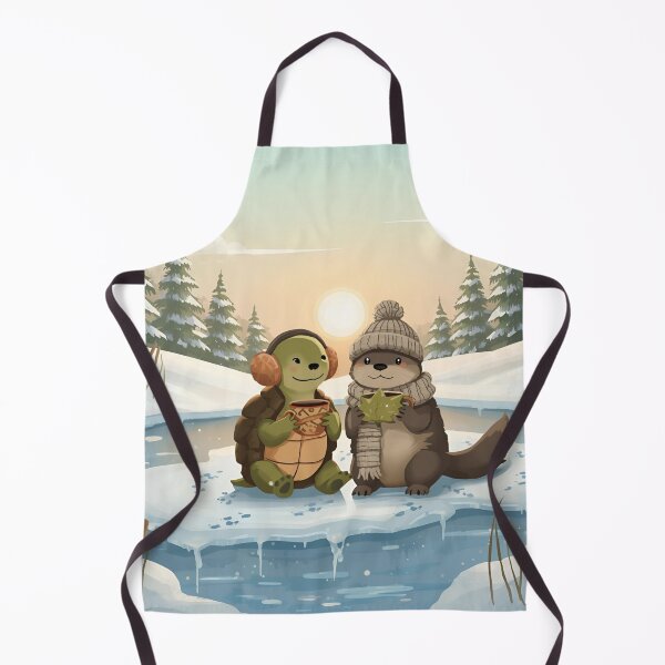 Item preview, Slow & Splash – Turtle and Otter’s Winter Moment designed and sold by WildlifeWhimsy.
