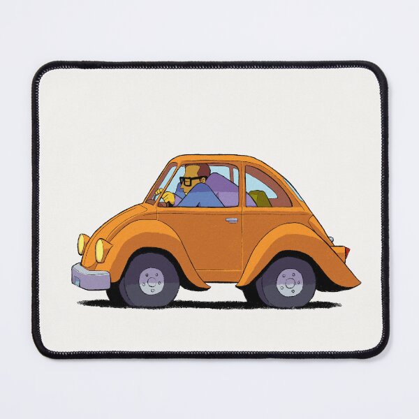Item preview, The Simpsons Tall Guy in Tiny Car – Funny Cartoon Illustration designed and sold by The A-Press.