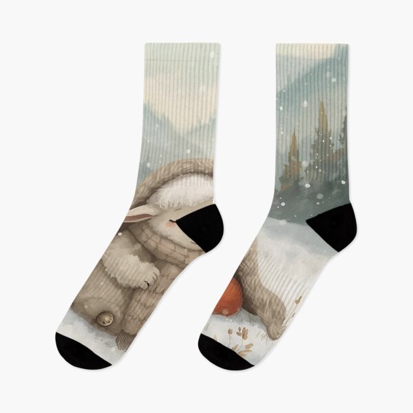 Item preview, Warm Hearts in the Snow – Fox and Sheep designed and sold by WildlifeWhimsy.