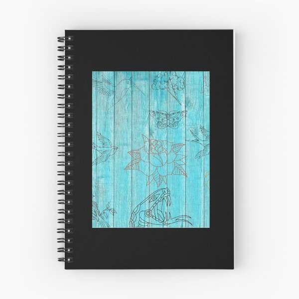 Item preview, Flowers flamingo snake birds on a blue fond Graphic  designed and sold by Kyleencurry.