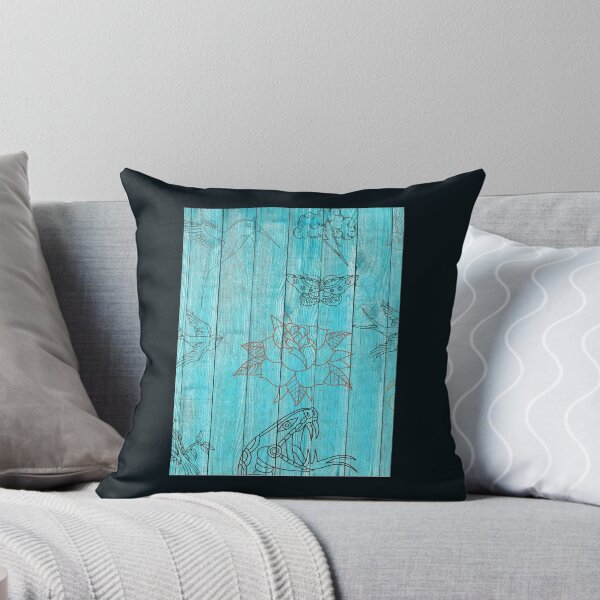 Item preview, Flowers flamingo snake birds on a blue fond Graphic  designed and sold by Kyleencurry.