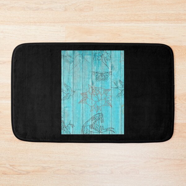 Item preview, Flowers flamingo snake birds on a blue fond Graphic  designed and sold by Kyleencurry.