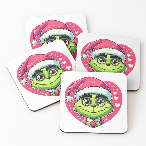 Item preview, Grinch Cute Christmas Love Heart Art – Kawaii Holiday Design designed and sold by Amaya John.