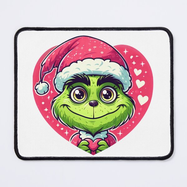 Item preview, Grinch Cute Christmas Love Heart Art – Kawaii Holiday Design designed and sold by Amaya John.