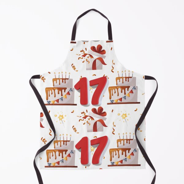 Item preview, Seventeenth Birthday Bash: Trendy Seamless Pattern with Confetti and Dripping Cakes designed and sold by VibranPalette.