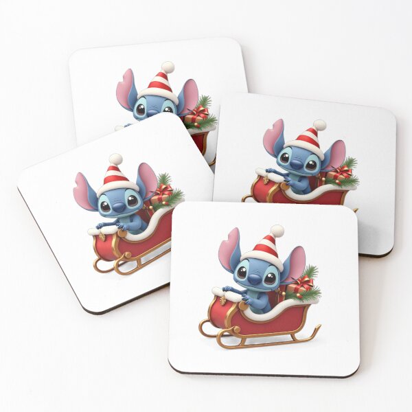 Item preview, Stitch Cute Christmas Sleigh Ride Art – Festive Holiday Design designed and sold by Kasey Wolfe.