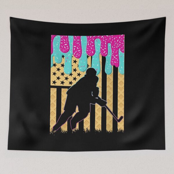 Item preview, Ice Cream Drip Hockey Flag Shirt designed and sold by TinaMDedrick.