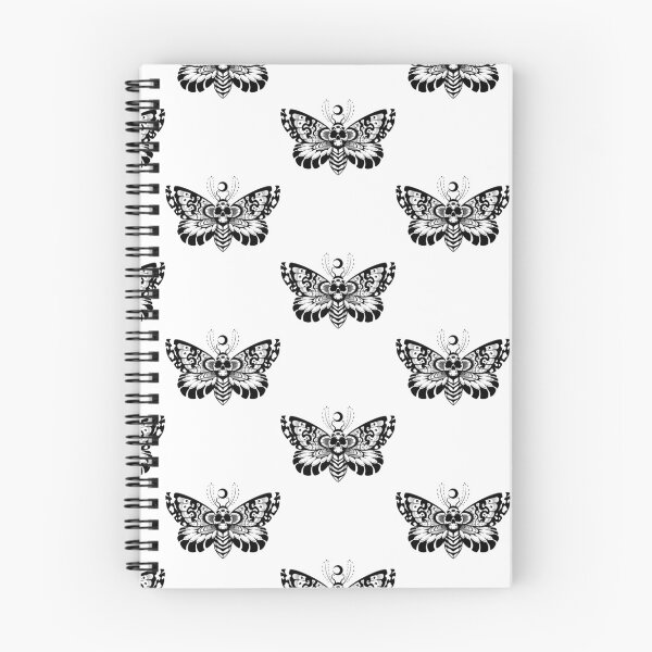 Item preview, Moth blackwork dark tribal designed and sold by 7Delamancha.