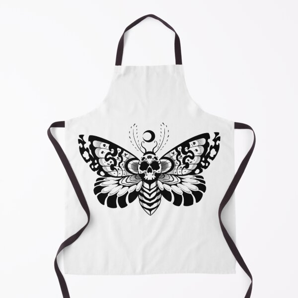 Item preview, Moth blackwork dark tribal designed and sold by 7Delamancha.