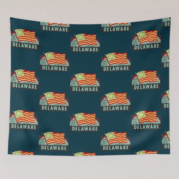 Item preview, Delaware The First State Vintage Travel Decal designed and sold by welchretsproxa.