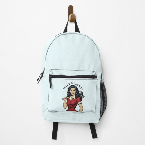 Item preview, Retro Killer Housewife Pin-Up – "Who's Next?" Dark Humor Vintage Murderess Illustration designed and sold by VelvetChaosCove.