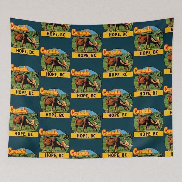 Item preview, Hope BC British Columbia Moose Vintage Travel Decal designed and sold by welchretsproxa.