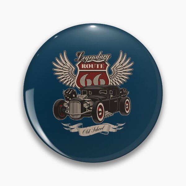 Item preview, Hot Rod RetroCar Rockabilly Route 66 Gift designed and sold by welchretsproxa.