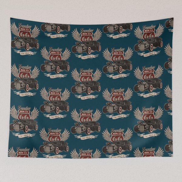 Item preview, Hot Rod RetroCar Rockabilly Route 66 Gift designed and sold by welchretsproxa.