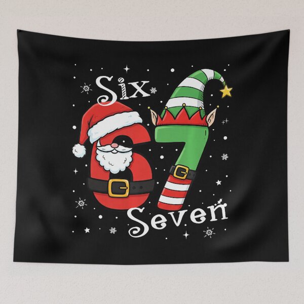 Item preview, Funny Six Seven 67 Meme 6 7 Elf Santa Christmas Pajamas Kids designed and sold by RosellaBalistre.