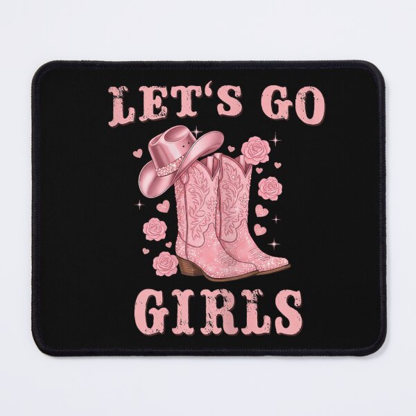 Item preview, Let's Go Girls Pink Cowgirl Boots Hat Western Bachelorette Party Design designed and sold by TiaraHans.