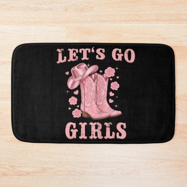 Item preview, Let's Go Girls Pink Cowgirl Boots Hat Western Bachelorette Party Design designed and sold by TiaraHans.