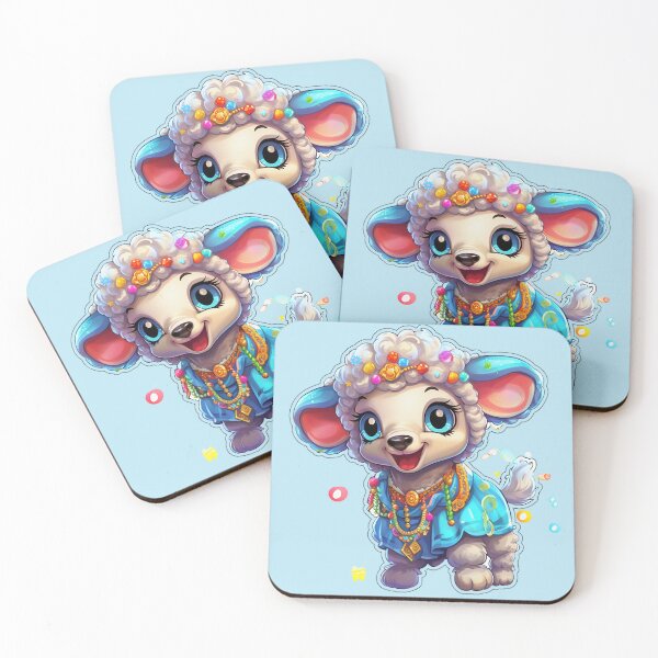 Item preview, Playful Joy: Silly Little Lamb Cartoon Sticker designed and sold by PaintbrushPlace.