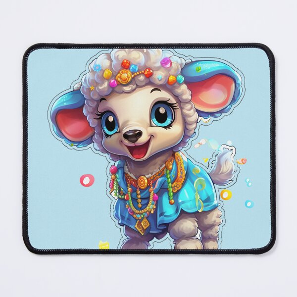 Item preview, Playful Joy: Silly Little Lamb Cartoon Sticker designed and sold by PaintbrushPlace.