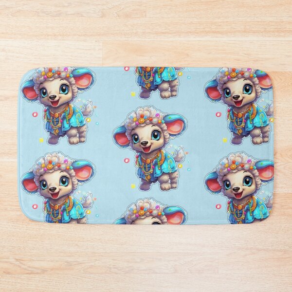 Item preview, Playful Joy: Silly Little Lamb Cartoon Sticker designed and sold by PaintbrushPlace.