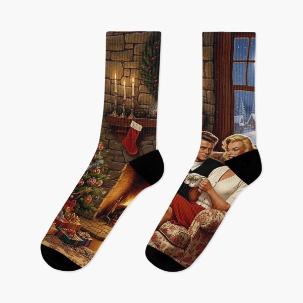 Item preview, Marilyn Monroe & James Dean: Cozy Fireside Christmas Cocoa | Hollywood Holidays designed and sold by Art's Diner.