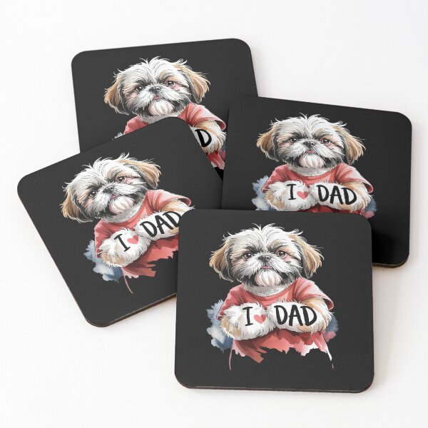 Item preview, I Love Dad Tattoo Shih Tzu Dad Funny Father's Day designed and sold by DrewLeuschke.