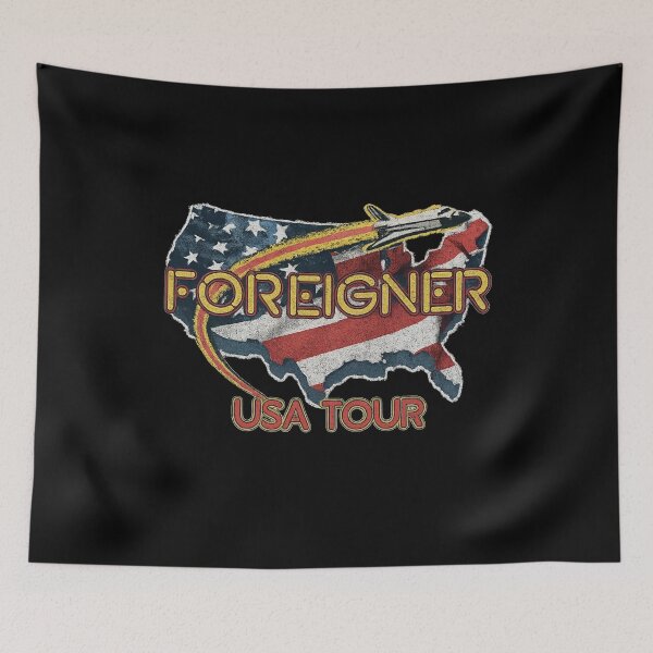 Item preview, Foreigner – USA Tour Map & Jet (Distressed) designed and sold by ketttitisandnon.