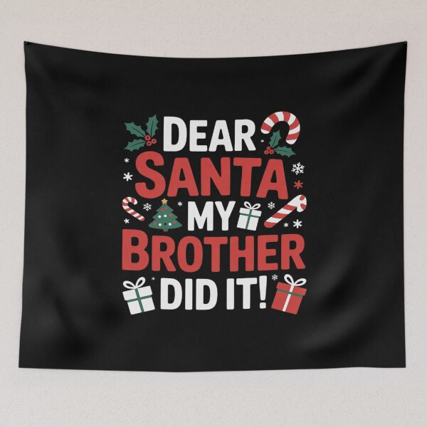 Item preview, Dear santa my brother did it for matching christmas sibling  designed and sold by Belkisallen.