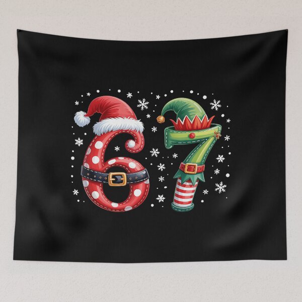 Item preview, Funny Six Seven 6 7 Meme Christmas Humor Santa Elf Number  designed and sold by RosellaBalistre.