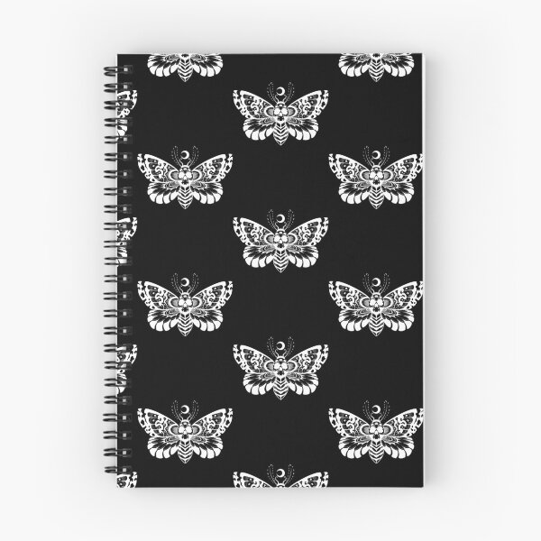 Item preview, Moth blackwork dark tribal white color designed and sold by 7Delamancha.