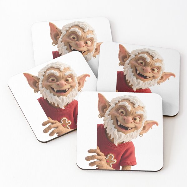 Item preview, Mischievous Christmas Goblin: 3D Render with Gingerbread Man Sweater designed and sold by RudArtAI.
