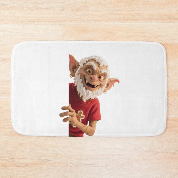 Item preview, Mischievous Christmas Goblin: 3D Render with Gingerbread Man Sweater designed and sold by RudArtAI.