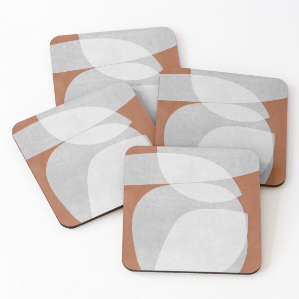Item preview, Overlapping Organic Shapes 02 Brick Red designed and sold by FAROSSTUDIO.