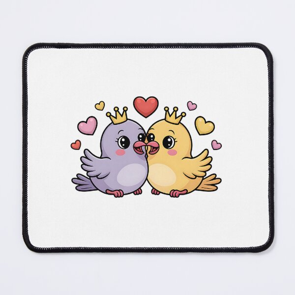 Item preview, Cute Bird Couple Kissing - Love Birds – Adorable Romantic Couple designed and sold by Taans-Creation.