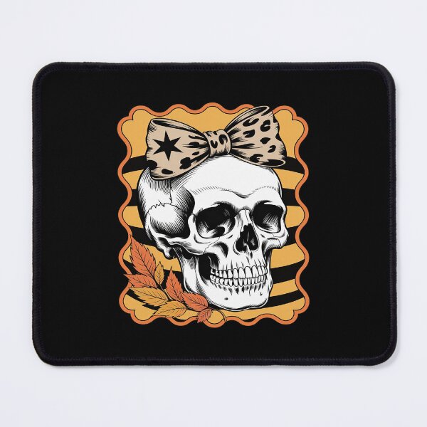 Item preview, Coquette Bow Skull Autumn Leaves Fall Y'all Happy Halloween designed and sold by Idarmotar.