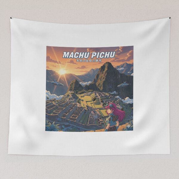 Item preview, Retro Anime Machu Picchu Travel T Shirt Design designed and sold by ANIMEX00.