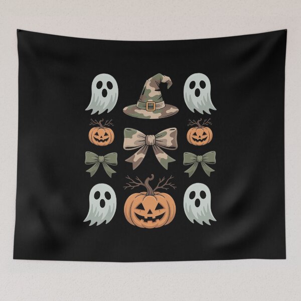 Item preview, Coquette Camo Ghost Bow Hunting Halloween Pumpkin Camouflage designed and sold by Idarmotar.