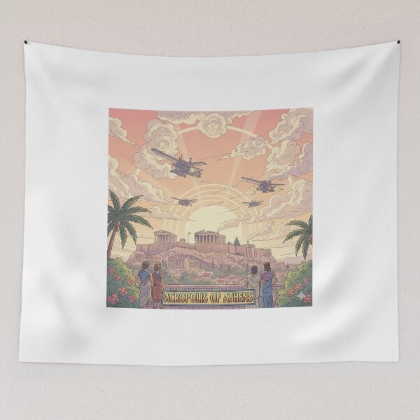 Item preview, Retro Anime Acropolis Of Athens T Shirt Design designed and sold by ANIMEX00.
