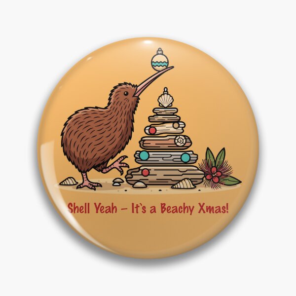 Item preview, Beach Kiwi Decorating the Driftwood Tree – NZ Christmas designed and sold by MvuuStudio.