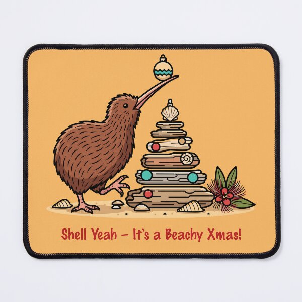 Item preview, Beach Kiwi Decorating the Driftwood Tree – NZ Christmas designed and sold by MvuuStudio.