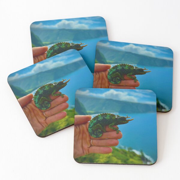 Item preview, Jackson’s Chameleon with Ocean View designed and sold by TrisaThyme.