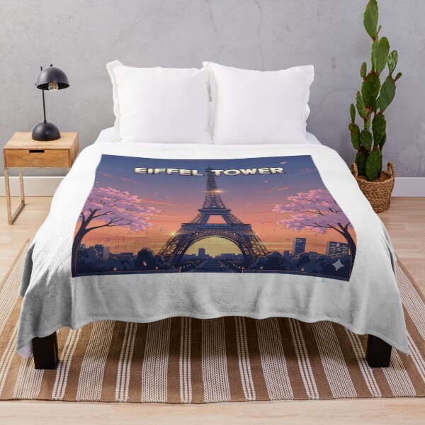 Item preview, Retro Anime Eiffel Tower Travel T Shirt Design designed and sold by ANIMEX00.