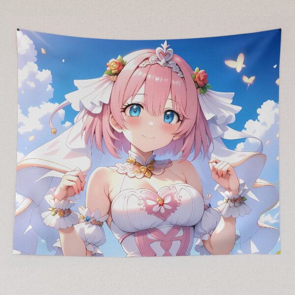 Item preview, Yui Princess Connect Anime Girl Wedding Sky Bliss designed and sold by CarlosBender.