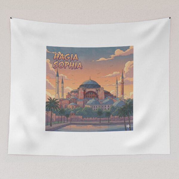 Item preview, Retro Anime Hagia Sophia Travel T Shirt Design designed and sold by ANIMEX00.