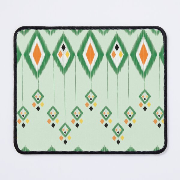 Item preview, Seamless Ikat Pattern concept green diamond designed and sold by ChaReePat.
