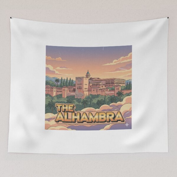 Item preview, Retro Anime The Alhambra Travel T Shirt Design designed and sold by ANIMEX00.