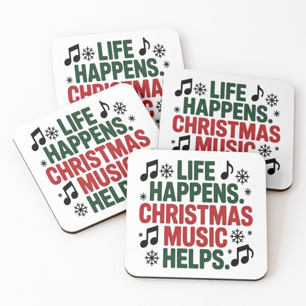 Item preview, Life Happens Christmas Music  Holiday Sublimation Funny Christmas designed and sold by VladoZork.