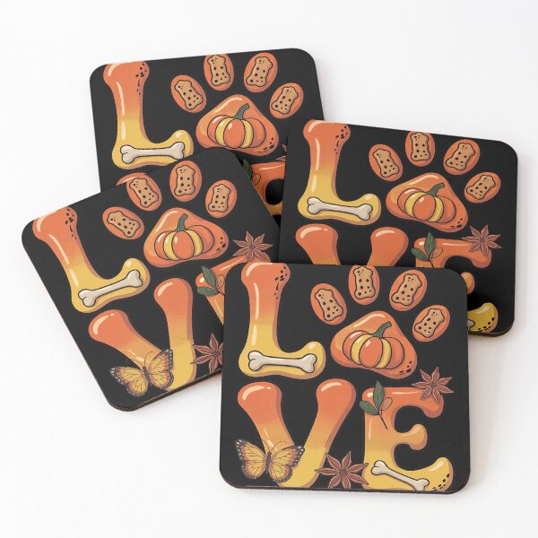 Item preview, Love Dog Paw Print Turkey Pumpkin Fall Autumn Thanksgiving designed and sold by VladoZork.