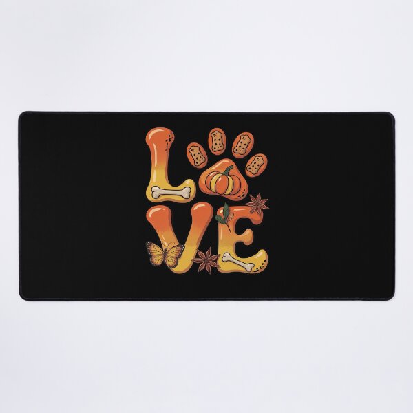 Item preview, Love Dog Paw Print Turkey Pumpkin Fall Autumn Thanksgiving designed and sold by VladoZork.