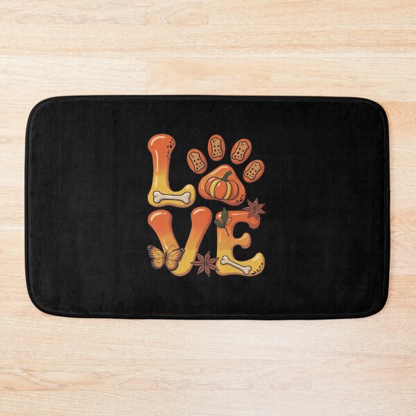Item preview, Love Dog Paw Print Turkey Pumpkin Fall Autumn Thanksgiving designed and sold by VladoZork.